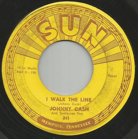 Johnny Cash & The Tennessee Two : Get Rhythm / I Walk The Line (7", Single)