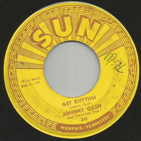 Johnny Cash & The Tennessee Two : Get Rhythm / I Walk The Line (7", Single)