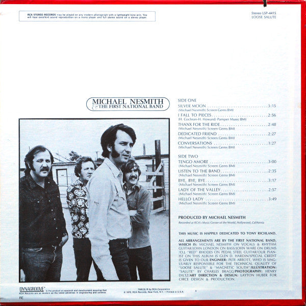 Michael Nesmith & The First National Band : Loose Salute (LP, Album, Roc)