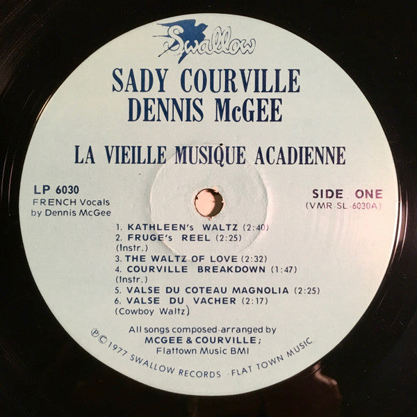 Sady Courville & Dennis McGee : La Vieille Musique Acadienne (LP, Album)