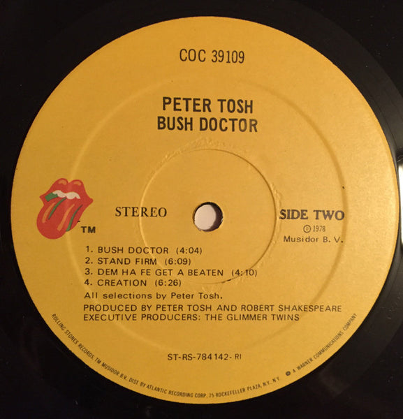 Peter Tosh : Bush Doctor (LP, Album, RI )