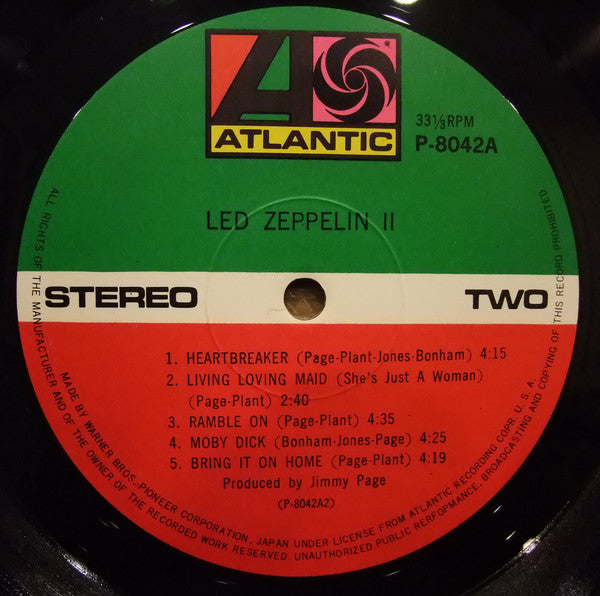 Led Zeppelin : Led Zeppelin II (LP, Album, RE, Gat)