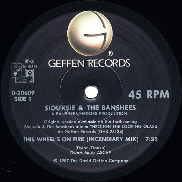 Siouxsie & The Banshees : This Wheel's On Fire (12", Maxi)