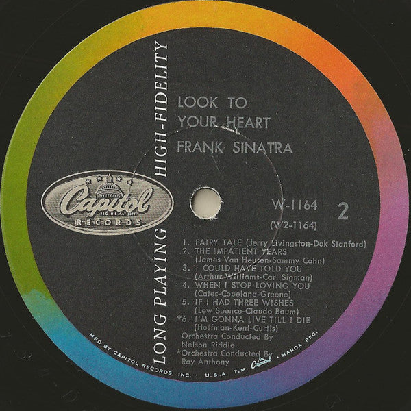Frank Sinatra : Look To Your Heart (LP, Comp, Mono, Scr)