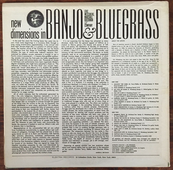 Eric Weissberg, Marshall Brickman & Various : New Dimensions In Banjo And Bluegrass (LP, Album, RP)