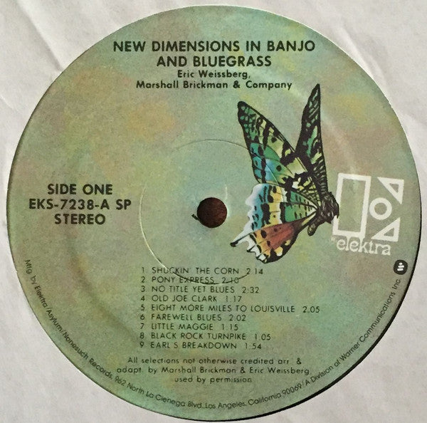 Eric Weissberg, Marshall Brickman & Various : New Dimensions In Banjo And Bluegrass (LP, Album, RP)