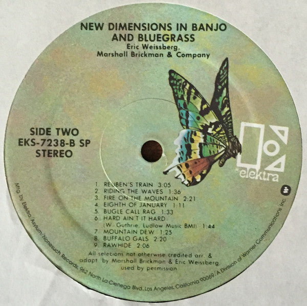 Eric Weissberg, Marshall Brickman & Various : New Dimensions In Banjo And Bluegrass (LP, Album, RP)