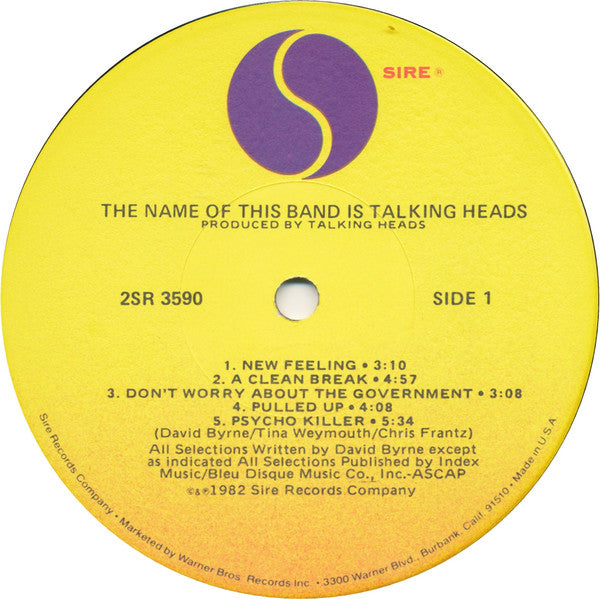 Talking Heads : The Name Of This Band Is Talking Heads (2xLP, Album, Win)