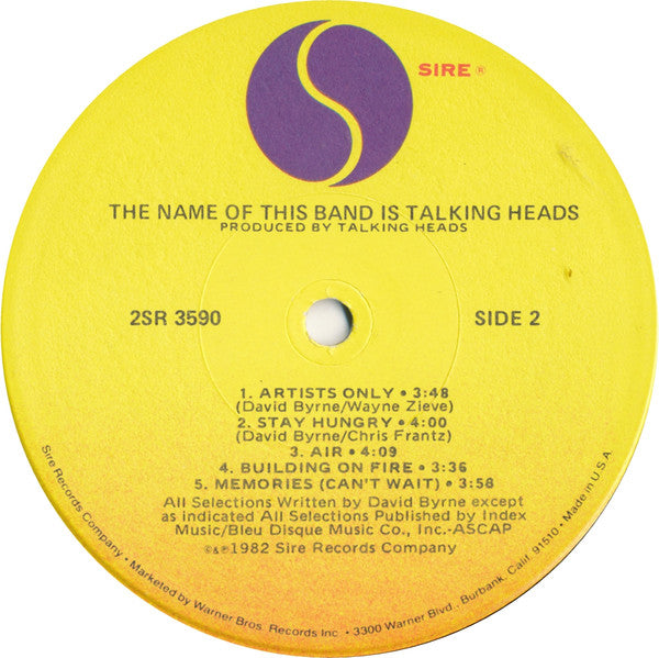 Talking Heads : The Name Of This Band Is Talking Heads (2xLP, Album, Win)