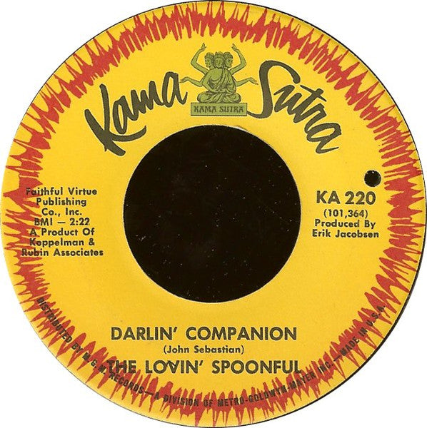 The Lovin' Spoonful : Darling Be Home Soon / Darlin' Companion (7", Single)