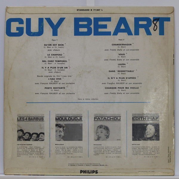 Guy Béart : Les Grandes Chansons (LP, Comp, Mono)