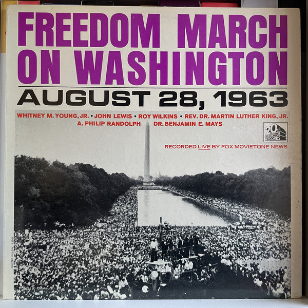 Various : Freedom March On Washington: August 28, 1963 (LP)