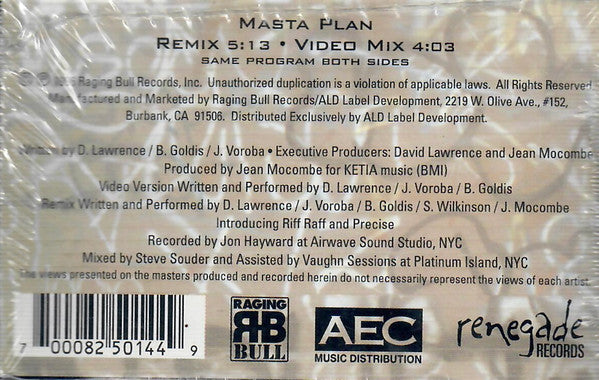 The Lost Trybe Of Hip Hop : Masta Plan  (Cass, Single)