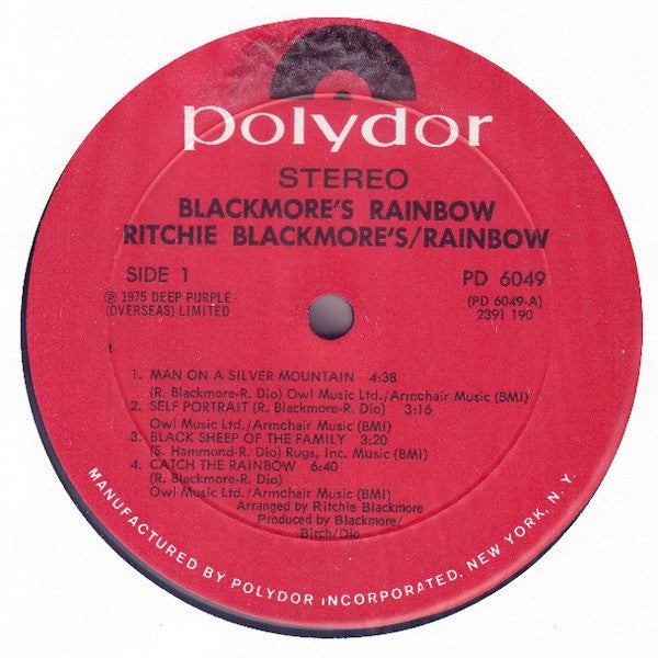 Rainbow : Ritchie Blackmore's Rainbow (LP, Album, Gat)
