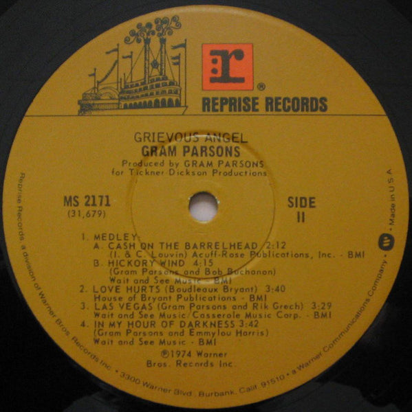 Gram Parsons : Grievous Angel (LP, Album, RP, Win)