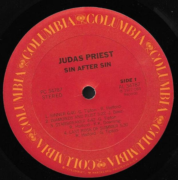 Judas Priest : Sin After Sin (LP, Album, Ter)