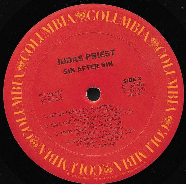 Judas Priest : Sin After Sin (LP, Album, Ter)