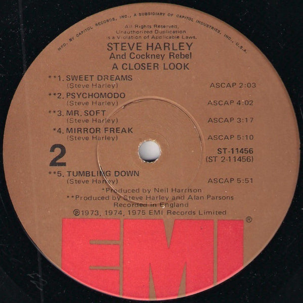 Steve Harley & Cockney Rebel : A Closer Look (LP, Comp, Win)