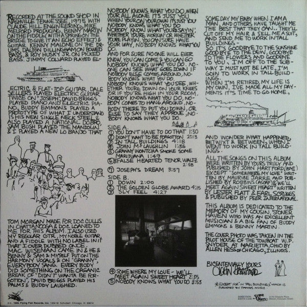 John Hartford : Nobody Knows What You Do (LP, Album, RE)