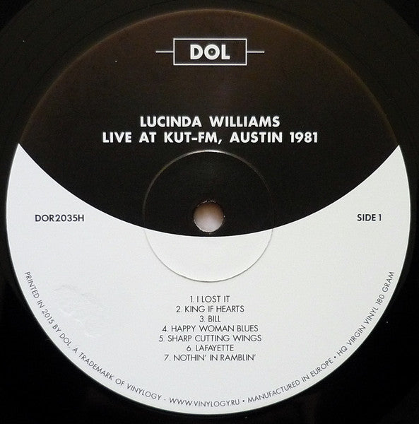 Lucinda Williams : Live At KUT-FM, Austin 1981 (LP, Album, M/Print, Unofficial, 180)