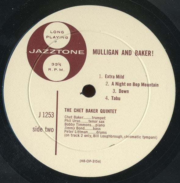 Gerry Mulligan Quartet With Lee Konitz, Chet Baker Quintet* : Mulligan And Baker! (LP, Album, Comp, Ind)