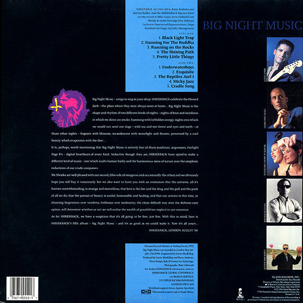 Shriekback : Big Night Music (LP, Album, SP )