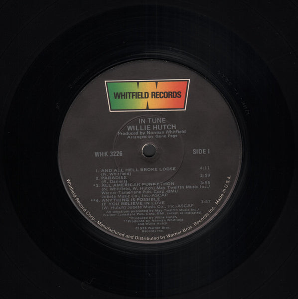 Willie Hutch : In Tune (LP, Album, Jac)