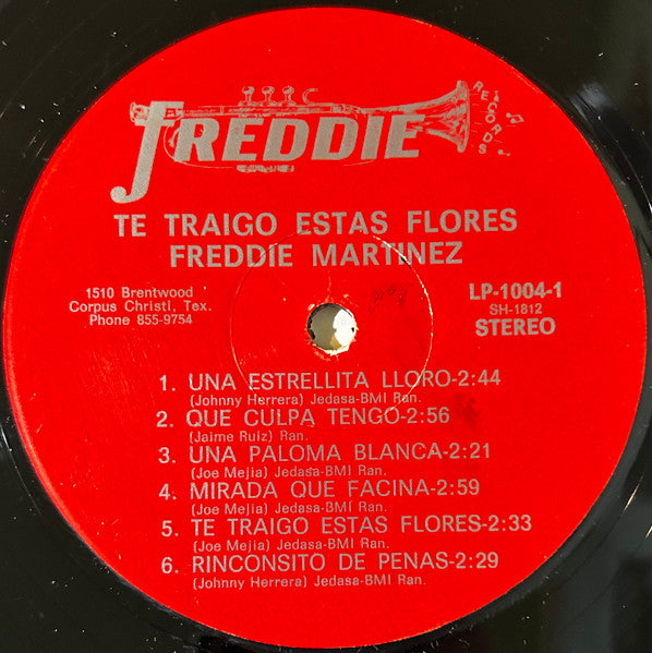 Freddie Martinez : Te Traigo Estas Flores (LP, Album)