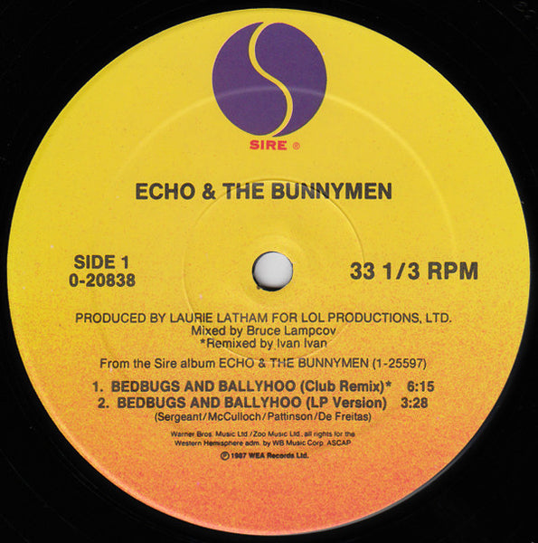 Echo & The Bunnymen : Bedbugs And Ballyhoo (12", Maxi, SRC)