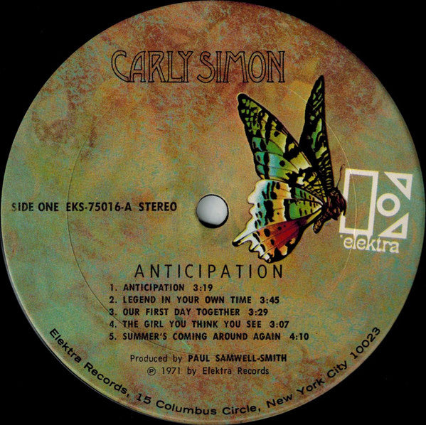Carly Simon : Anticipation (LP, Album, San)