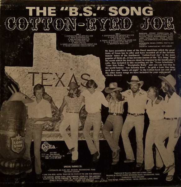 Texas BS Band : The "BS" Song Cotton-Eyed Joe (LP, Album)