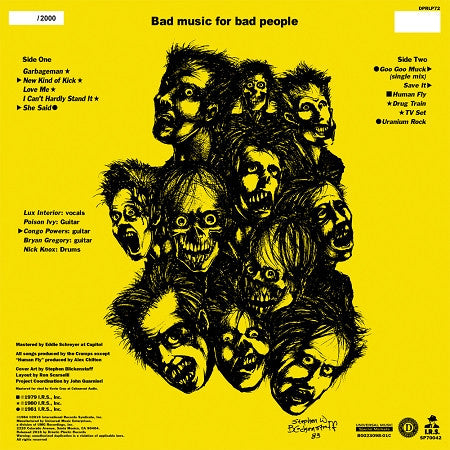 The Cramps : Bad Music For Bad People (LP, Comp, Ltd, Num, RE, Yel)