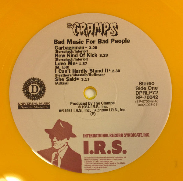 The Cramps : Bad Music For Bad People (LP, Comp, Ltd, Num, RE, Yel)