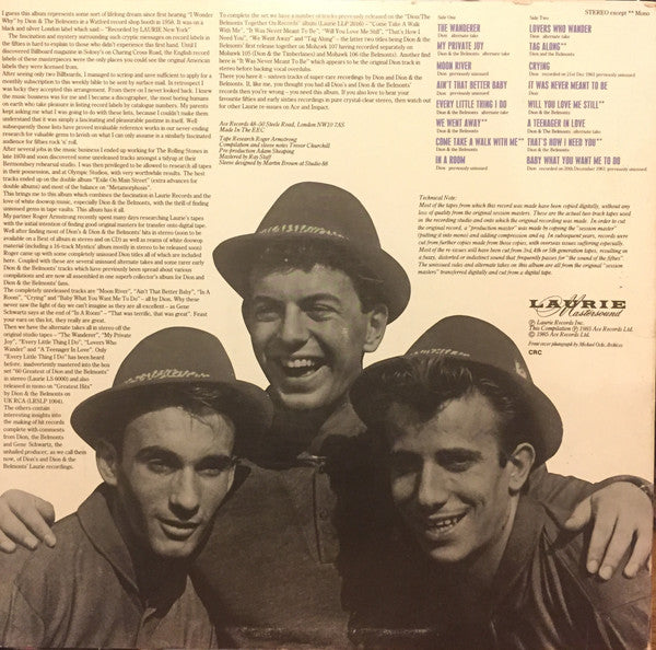 Dion (3) & Dion & The Belmonts : So Why Didn't You Do That The First Time? (LP, Comp, Club, CRC)