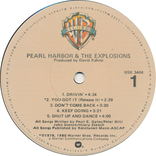 Pearl Harbor And The Explosions : Pearl Harbor And The Explosions (LP, Album, Jac)