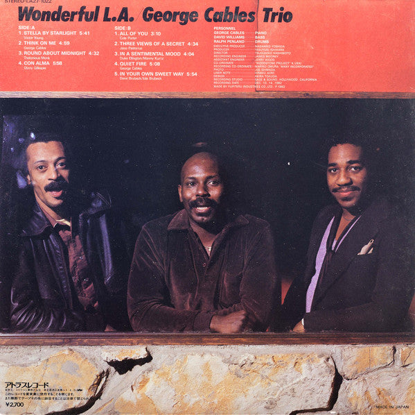 George Cables Trio : Wonderful L.A. (LP, Album, OBI)