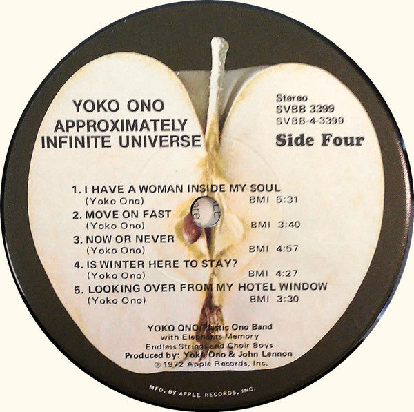 Yoko Ono With The Plastic Ono Band And Elephants Memory : Approximately Infinite Universe (2xLP, Album, Gat)